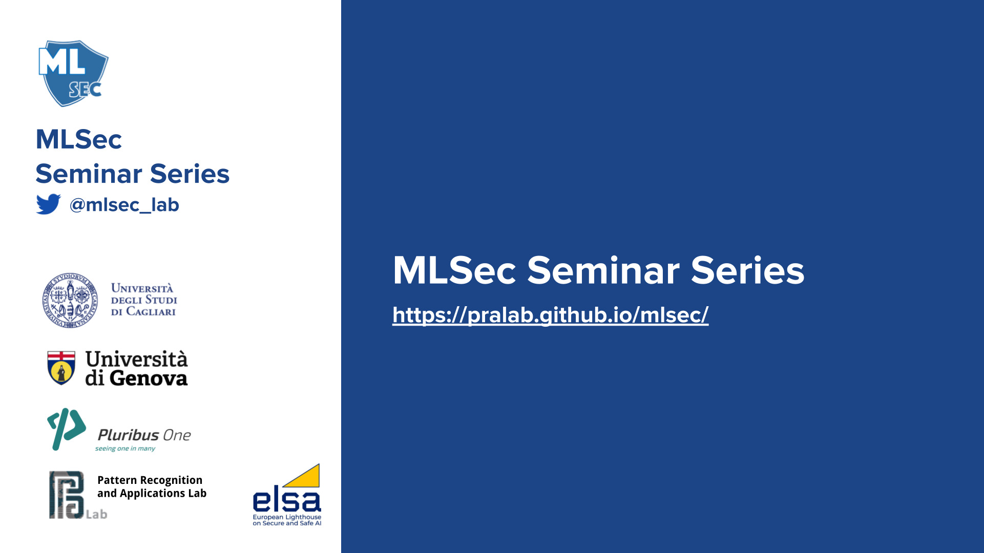 MLSec – Machine Learning Security Seminars 